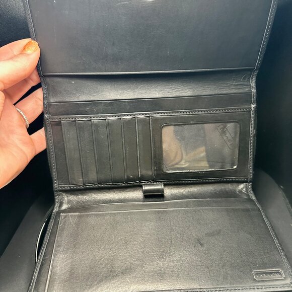 Coach Lambskin Leather Zip Long Wallet with Snap - EUC - Picture 7 of 9